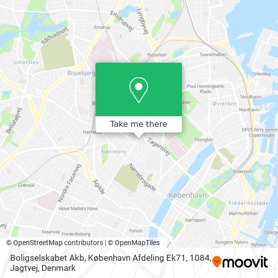 Boligselskabet Akb, København Afdeling Ek71, 1084, Jagtvej map