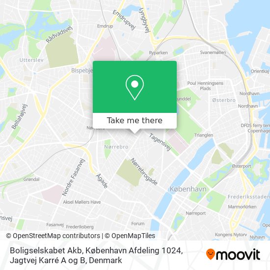 Boligselskabet Akb, København Afdeling 1024, Jagtvej Karré A og B map