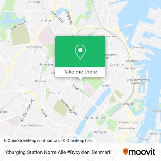 Charging Station Nørre Allé #Bycyklen map