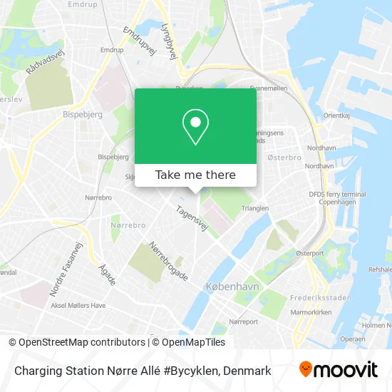 Charging Station Nørre Allé #Bycyklen map