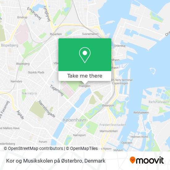 Kor og Musikskolen på Østerbro map