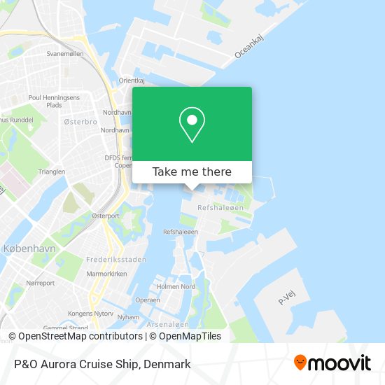 P&O Aurora Cruise Ship map