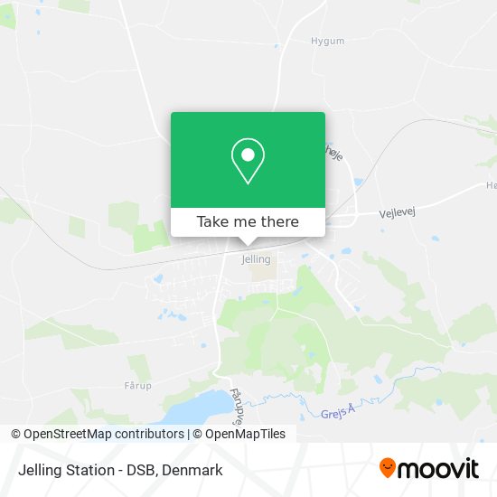 Jelling Station - DSB map