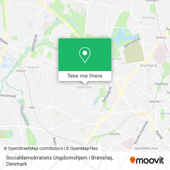 Socialdemokratiets Ungdomshjem i Brønshøj map