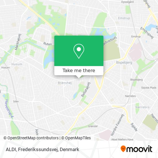 ALDI, Frederikssundsvej map