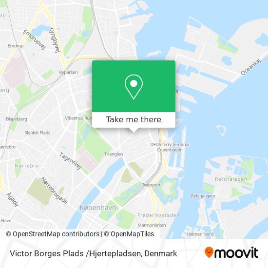 Victor Borges Plads /Hjertepladsen map