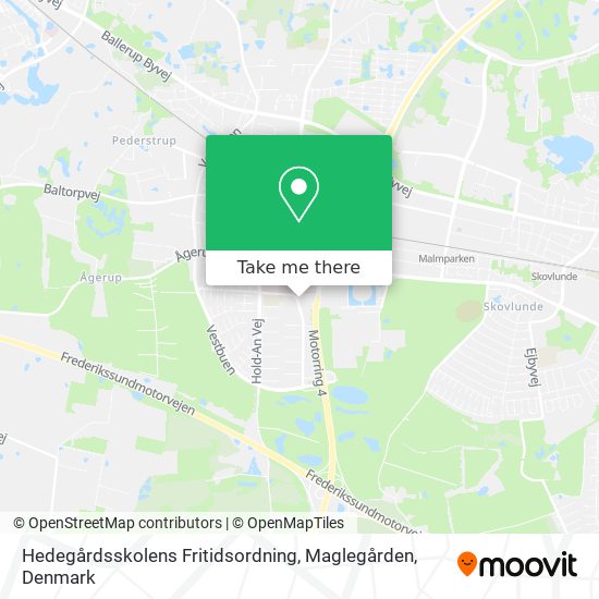 Hedegårdsskolens Fritidsordning, Maglegården map