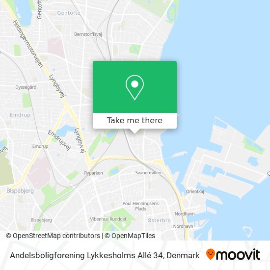 Andelsboligforening Lykkesholms Allé 34 map