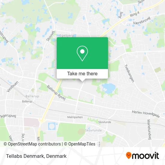 Tellabs Denmark map