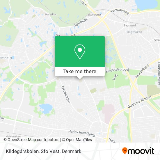 Kildegårskolen, Sfo Vest map