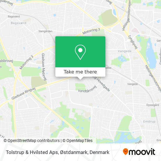 Tolstrup & Hvilsted Aps, Østdanmark map
