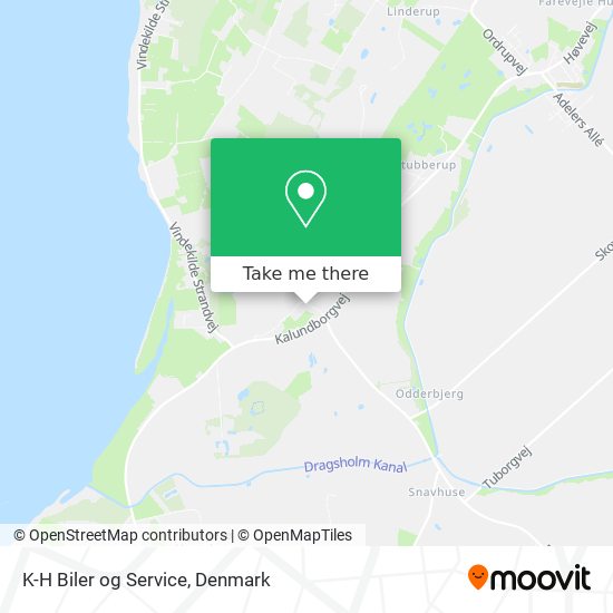 K-H Biler og Service map