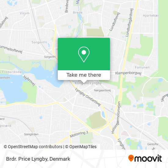 Brdr. Price Lyngby map