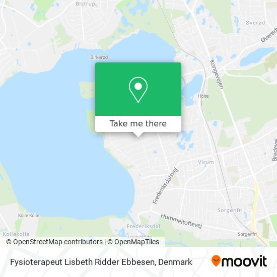 Fysioterapeut Lisbeth Ridder Ebbesen map