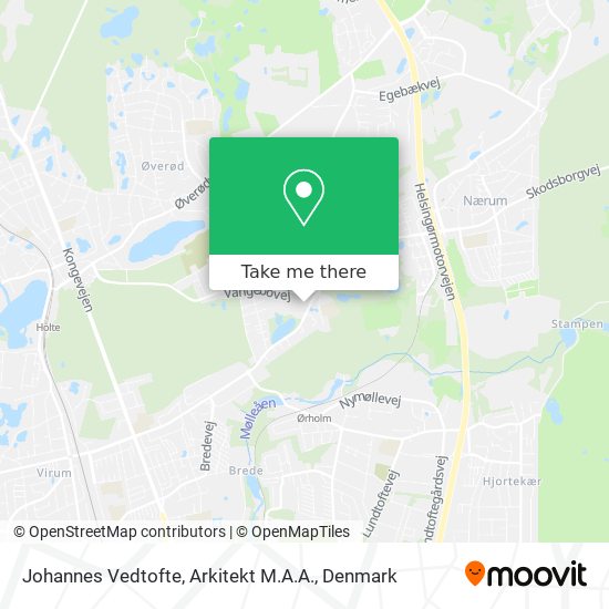 Johannes Vedtofte, Arkitekt M.A.A. map