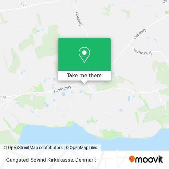 Gangsted-Søvind Kirkekasse map