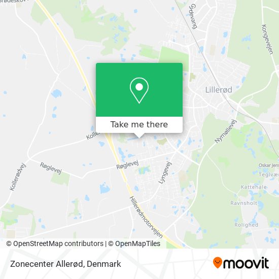 Zonecenter Allerød map