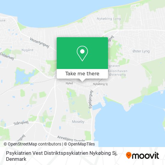 Psykiatrien Vest Distriktspsykiatrien Nykøbing Sj map