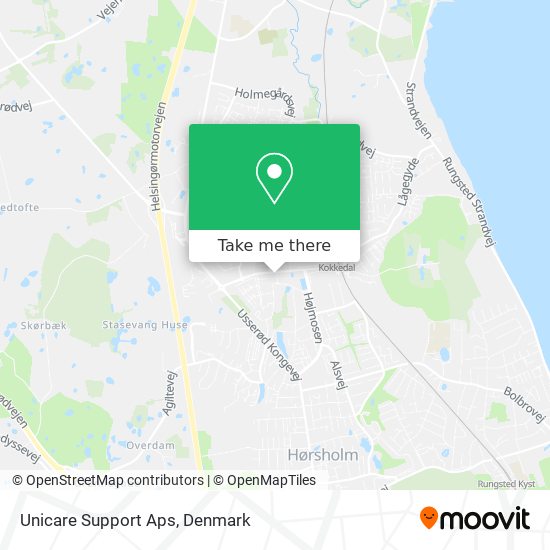 Unicare Support Aps map