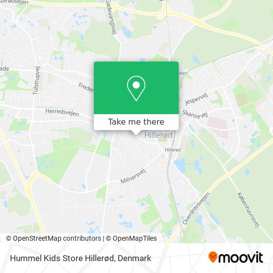Hummel Kids Store Hillerød map