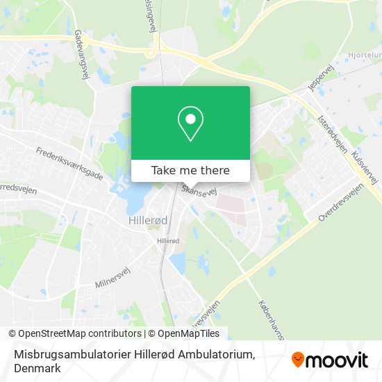 Misbrugsambulatorier Hillerød Ambulatorium map