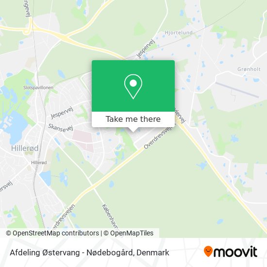 Afdeling Østervang - Nødebogård map