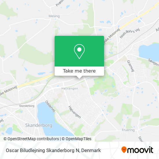 Oscar Biludlejning Skanderborg N map