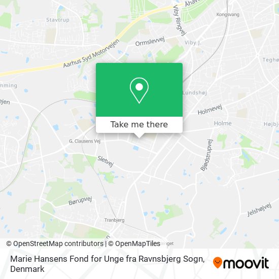 Marie Hansens Fond for Unge fra Ravnsbjerg Sogn map