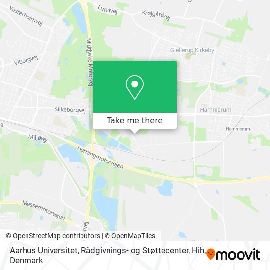 Aarhus Universitet, Rådgivnings- og Støttecenter, Hih map