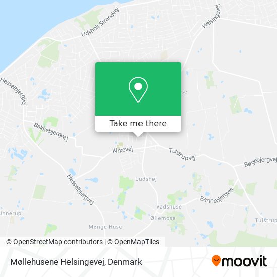 Møllehusene Helsingevej map