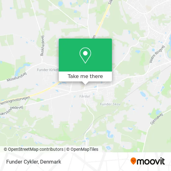Funder Cykler map