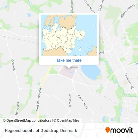 Regionshospitalet Gødstrup map