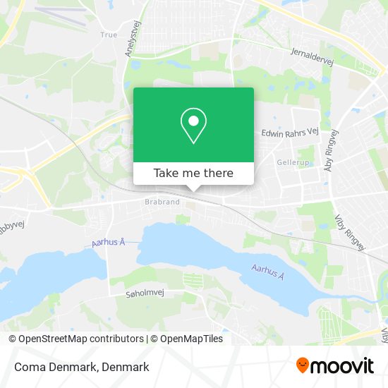 Coma Denmark map