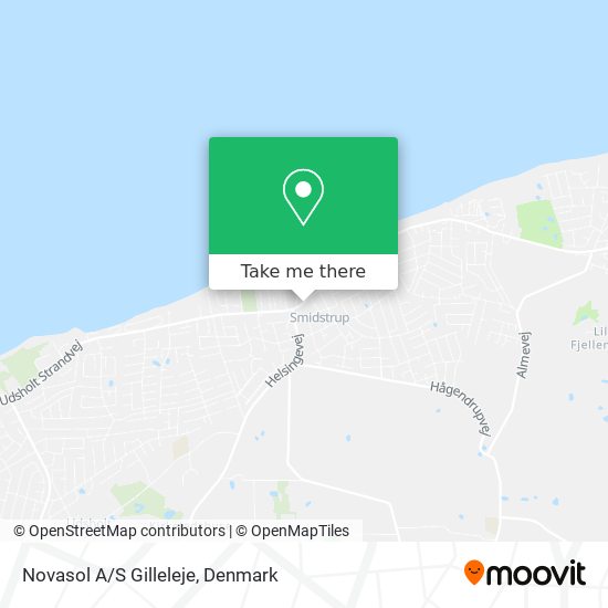 Novasol A/S Gilleleje map