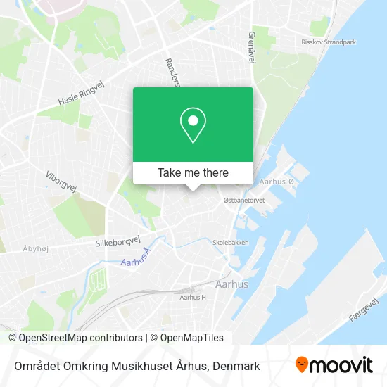 Området Omkring Musikhuset Århus map