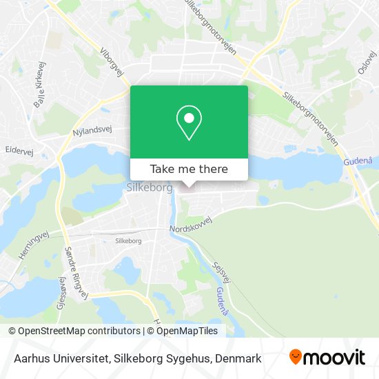 Aarhus Universitet, Silkeborg Sygehus map