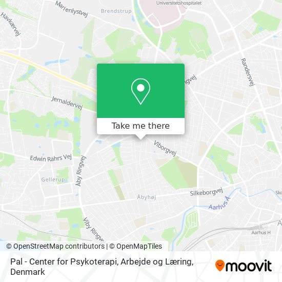 Pal - Center for Psykoterapi, Arbejde og Læring map