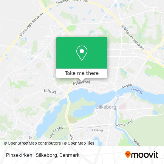 Pinsekirken i Silkeborg map