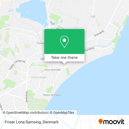 Frisør Lona Samsing map