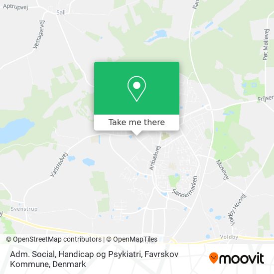 Adm. Social, Handicap og Psykiatri, Favrskov Kommune map