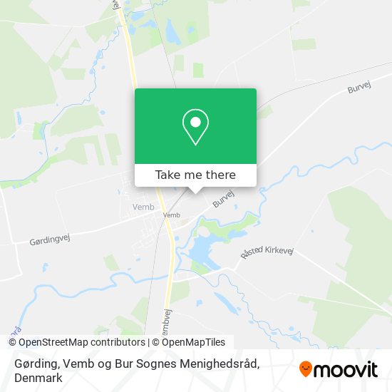 Gørding, Vemb og Bur Sognes Menighedsråd map