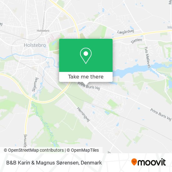 B&B Karin & Magnus Sørensen map