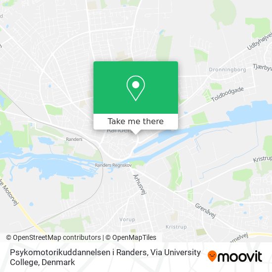 Psykomotorikuddannelsen i Randers, Via University College map