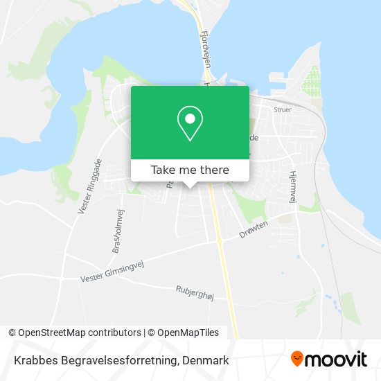 Krabbes Begravelsesforretning map