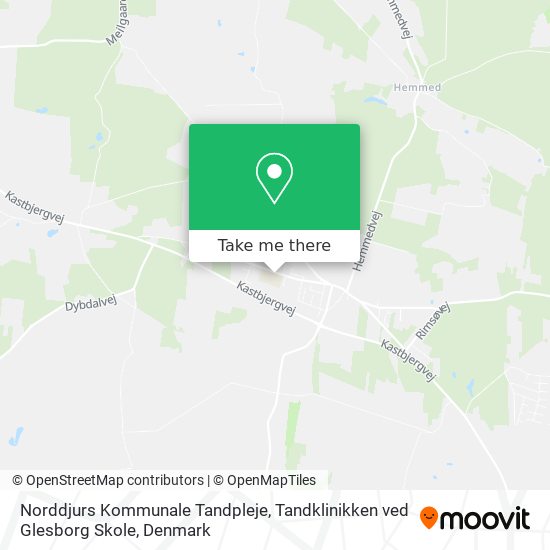 Norddjurs Kommunale Tandpleje, Tandklinikken ved Glesborg Skole map