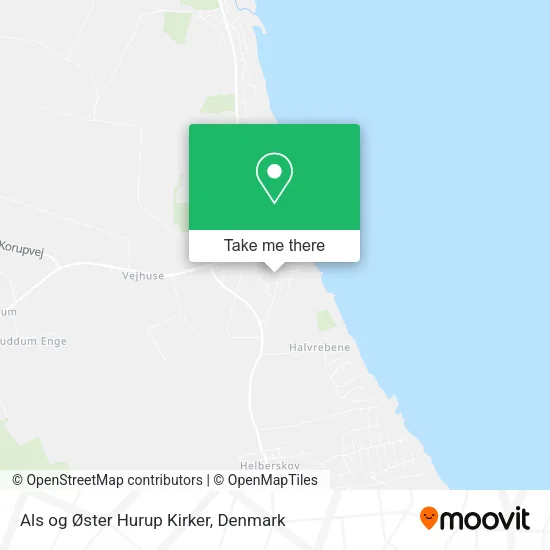 Als og Øster Hurup Kirker map