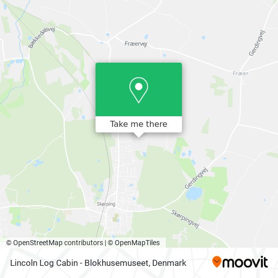 Lincoln Log Cabin - Blokhusemuseet map