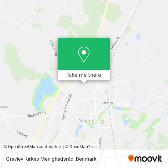 Gravlev Kirkes Menighedsråd map