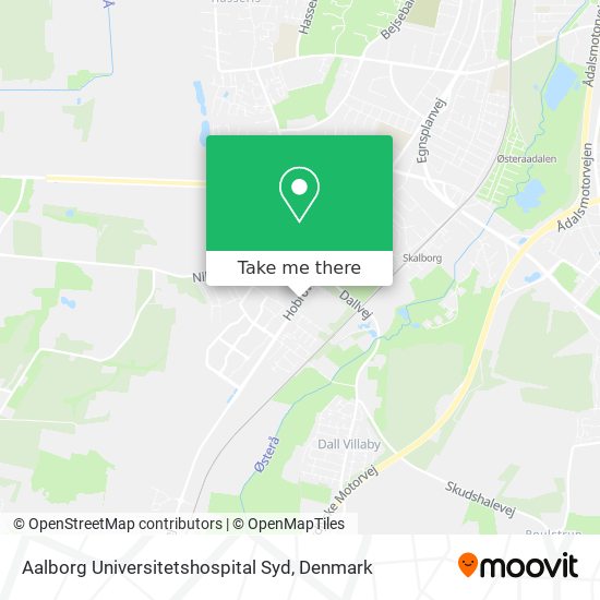 Aalborg Universitetshospital Syd map
