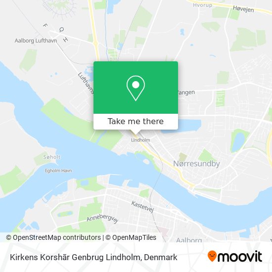 Kirkens Korshãr Genbrug Lindholm map